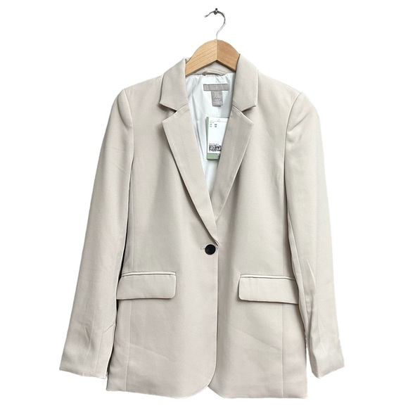 H&M Single-Breasted Jacket in Light Beige - Picture 5 of 10